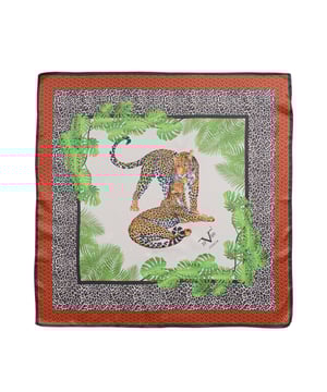 Accesorio elegante para todas las estaciones.
  Fabricado en Italia.
  100% poliester.
  Medidas 90x90 cm.
  Diseno LEOPARD V06 multicolor.
  Perfecto para cualquier mujer consciente de la moda.