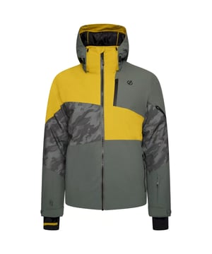 Material: 100% Polyester. Innenfutter: Recyceltes Polyester. Stoff: Stretch. Design: Tarnmuster, Farbblock, Logo. Gewebe-Technologie: AEP, ARED 20/30, atmungsaktiv, DWR-Ausrüstung, wasserdicht. Abnehmbarer Schneerock, mit Fleece gefütterter Kragen, Brillenfach mit Linsenwischer, hohe Wärmeleistung, verschweißte Nähte, Unterarmreißverschlüsse. Manschette: Verstellbar, Gebunden, Inner Stretch, Daumenloch. Ärmel-Typ: Gegliedert, langärmelig. Ausschnitt: Kapuze. Kapuzen-Merkmale: Verstellbar, abnehmbare Kapuze, verdrahtete Spitze. Taschen: 1 Brusttasche, 1 Ärmeltasche, wasserabweisender Reißverschluss, 2 untere Taschen, 1 Innentasche, Reißverschluss, verstaubare Tasche, Mesh-Futter. Verschluss: Durchgehender Reißverschluss. Saum: Verstellbar. Nachhaltigkeit: Hergestellt aus recycelten Materialien.