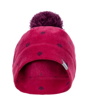 100% Polyester. Voering: Fleece. Stof: Gebreid. Ontwerp: Gestippeld. Merklabel, Pom Pom. Geweven etiket.