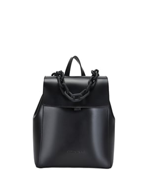 This everyday backpack will become your wardrobe staple, the dreamy soft exterior featuring stitching detail, our debossed logo, and a chunky chain, grab handle is surely a statement piece. This contemporary bag is not only stylish and roomy but puts comfort first with adjustable straps, all done at the ease of a buckle. Features: , Claudia Canova blind debossed logo, Flapover front with two mag-dot fastenings, 2x grab handles, Two adjustable backpack straps, Gunmetal hardware, Side clip feature to widen the bag if needed Style Ref: 84304 BLACK