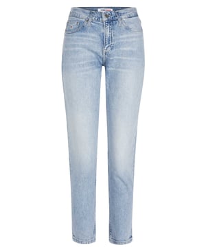 99% Baumwolle, 1% Elastan; Tommy Hilfiger Jeans Jeans; Modell: DW0DW09895 1AB; Hochwertige Verarbeitung; Verschlüsse: Reißverschluss, Knopf; 5-Pocket-Stil; Schmale Passform, hohe Taille; Tommy Hilfiger Jeans Logo-Details