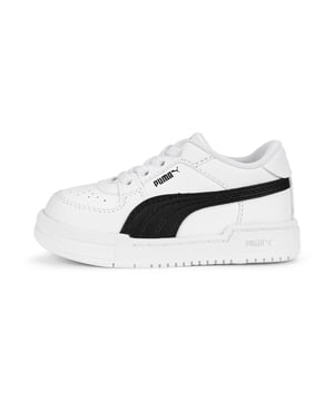 PRODUCT STORY: Now you can deck out your little one in the latest iteration of the famed California series. Chances are you or your friends rocked this style way back when (they've been around since the 1980s after all). But just as times have changed, so have these trainers. Now they feature a synthetic upper, a mesh lining and an ultra-comfortable sockliner with a PUMA Logo screenprint on it. Add to that the debossed and foil-printed PUMA branding on the quarter and heel, and you've got a pair of trainers that are both super retro and super now. DETAILS: Low boot;  Synthetic upper;  Sockliner with PUMA Logo screenprint;  Rubber and TPU pods on midsole;  Non-marking rubber outsole;  Mesh lining;  Debossed and foil-printed PUMA branding on quarter and heel;  PUMA Formstrip on lateral side and debossed PUMA Cat Logo on outsole;  PUMA No. 2 Logo on upper and PUMA Wordmark on tongue; PUMA Babies’ style: Recommended for toddlers between 0 and 4 years;  Lining: Textile; Outsole: Rubber; Midsole: Rubber; Upper: Other; Sockliner: Textile.