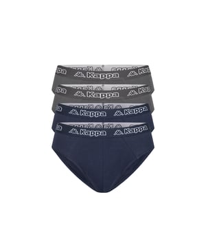 Kappa 4er Set Slip Regular Fit, locker und lässiger Schnitt, 100% Baumwolle, Pflegehinweis Maschinenwäsche bei 30°C
