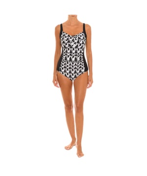 Women's round neckline swimsuit EB1033C.

 It features a round neckline at the front, creating a feminine and elegant silhouette.
 Includes cups to support and enhance the bust.
 Fully lined.
 It features adjustable straps that allow you to customize the fit and coverage.
 This Teleno swimsuit is an attractive and versatile option to wear on the beach, pool or other water activities.
 Its elegant and feminine design makes it a suitable garment for both a day at the beach and for more formal events or situations.
 Composition: Exterior: 82% Polyamide, 18% Elastane.
 Lining: 92% Polyester, 8% Elastane.
 Cup: 100% Polyester
 Care:
Hand wash maximum 30º.
 Do not use dryer.
 Do not use bleach.
 Do not iron.
 Do not dry clean.
 Do not squeeze.