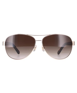 Kate Spade Aviator Womens Gold Havana Brown Gradient Dalia 2/S  Sunglasses are a stylish aviator frame, crafted from high-quality metal, ensuring durability and a comfortable fit. The Kate Spade logo features on the slender temples for brand authenticity.