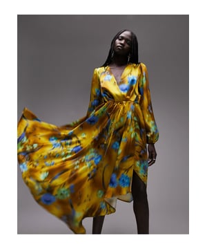 Topshop wrap midi dress hotsell
