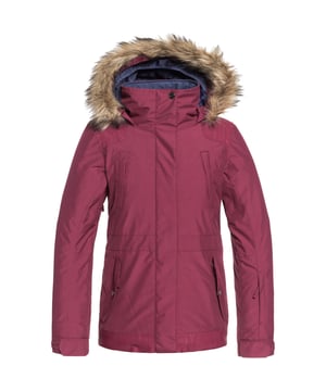 Snow jacket for girls designed with 10K ROXY DryFlight waterproofing technology, featuring a tailored fit. Complete with a ROXY WarmFlight [fill weight of 200 g body, 140 g sleeves, 60 g hood].