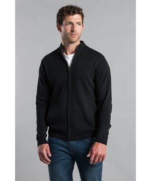 This cardigan from Kensington Eastside is perfect for any wardrobe. This cardigan features ribbed elasticated details on the funnel neck, cuffs, and hem and has two zipped side pockets. This cardigan is made from cotton blend fabric to ensure comfort, making it perfect for staying warm.