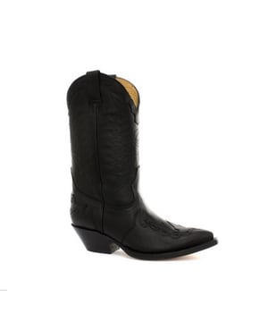 Featuring hand crafted premium leather on the oily black upper and on the inner lining, this pair of boots offers a great amount of style and comfort. A high-quality detailed pattern is stitched on to the upper and a 1.5” stacked Cuban heel is introduced to compliment the high boot design. This boot was manufactured with a Grinders proprietary sole unit, that has been heat bonded to the welt using the Goodyear method, which is known for increasing the strength of the boot and ensuring durability for years to come. The sole is also fitted with a unique air cushion that allows for added flexibility and which adds to the long-lasting qualities of this boot. • Oily black leather upper • Goodyear Welted sole unit • Luxurious interior leather lining • Stacked 1.5” leather heels • Leather Soles • Made in Mexico