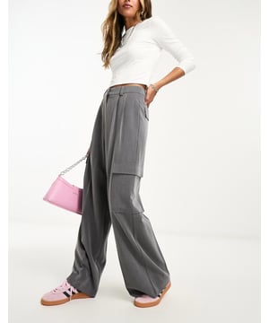 Trousers & Leggings by Miss Selfridge Make your jeans jealous High rise Belt loops Functional pockets Wide legSold By: Asos
