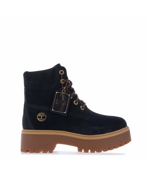 Womens Timberland 6 Inch Lace Up Waterproof Boots in dark blue.- Upper made with soft  full-grain waterproof Premium Timberland® Leather.- Lace-up style.- Padded collar.- Seam-sealed construction.- Anti-fatigue removable footbed.- Steel shank for arch support.- ReBOTL™ fabric lining containing at least 50% recycled PET plastic.- Rubber lug outsole.- Ref: A62PVEP31