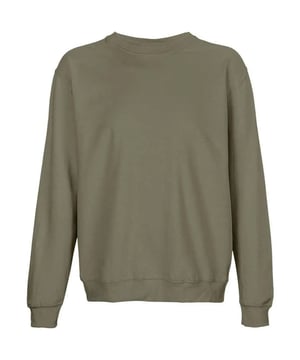 80% Baumwolle, 20% Recyceltes Polyester. Gewebe: angeraute Fleece-Innenseite. Design: Unifarben. GSM (Gramm pro Quadratmeter): 280. Saum: gerippt. Rundhalsausschnitt, gerippt. Überschnittene Schulter, Ausschnitt mit Band, Abreiß-Etikett. Langärmlig. Bündchen: gerippt. Zum Überziehen. Sicherheitsstandards: REACH. Nachhaltigkeit: Amfori-Freigabe, BSCI, Fair Wear geprüft, Aus recyceltem Material, OEKOTEX, PETA-geprüftes Vegan. XS: 90,17 cm. S: 96,52 cm. M: 102 cm. L: 107 cm. XL: 112 cm. XXL: 119,38 cm. 3XL: 124,46 cm. 4XL: 132 cm. 5XL: 139,7 cm.