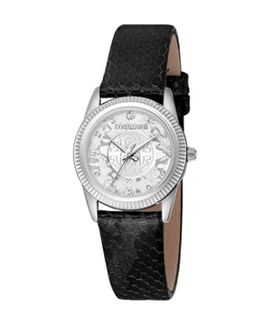 RC5L074L0015 Roberto Cavalli 4894626219757 Reloj de mujer de cuarzo, acero inoxidable, plata y cuero, 5 ATM, 28 mm.