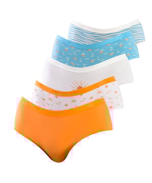 Set van 5 slips DIM Katoen Stretch Comfort.
 Rubberen tailleband.
 Detail van het merklogo geborduurd op de tailleband.
 Elastische en ademende stof.
 Ton-sur-ton binnenvoering.
 Naden in toon zichtbaar.
 Het grenzeloze comfort van elastisch, zacht en rekbaar katoen.
 De bedekkende en minimalistische vorm van deze damesslip is een basic.
 Gemaakt van zeer zacht elastisch katoen en met een contrasterende tailleband.
 Eco-verantwoord initiatief.
 Herbruikbaar zakje.
 Samenstelling: 95% Katoen; 5% Elastaan
 Onderhoud:
Wassen op 40°C.
 Niet in de droger.
 Niet bleken.
 Niet strijken.