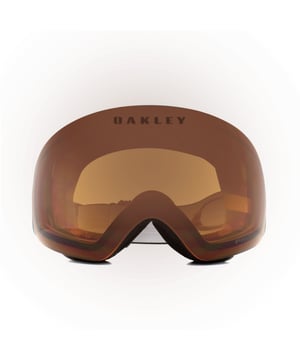 Oakley Ski Goggles Flight Deck XM OO7064-84 Matte Black Prizm Persimmon are the latest innovation in ski goggles from Oakley with a large rimless lens design which gives an unbelievably good view in all directions. They feature a ridgelock lens sub-frame attachment to allow lenses to be changed quickly and easily and small frame notches under the strap anchors allow space for normal glasses. Support is given for better airflow and the sleek frame and outrigger design is comfortable and helmet compatible. This Flight Deck XM version is a more compact small to medium sized fit compared to the larger original Flight Deck