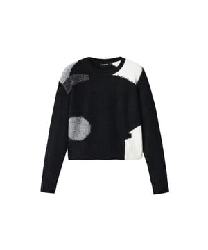 Marca: Desigual   Género: Mujeres   Tipo: Tejido   Color: Negro   Escote: Cuello Redondo   Mangas: Manga Larga   Temporada: Otoño/invierno