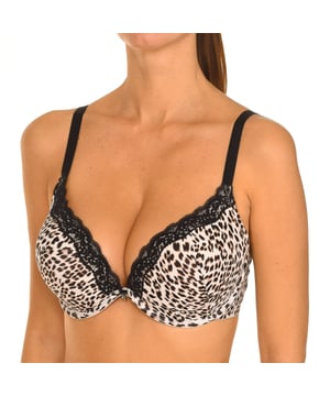 Super Push-up-BH von Guess.
 Vorgeformte Cups, mit Bügel und Polsterung.
 Elastische und verstellbare Träger.
 Elastische Seiten aus Spitze.
 Verschluss mit vier Positionen.
 Nähte in Ton gehalten.
 Größengleichheit:
 UK FR EU IT
 30 80 65 30
 32 85 70 32
 34 90 75 34
 36 95 80 36
 38 100 85 38
 Zusammensetzung: 84% Polyamid, 16% Elasthan
 Pflegehinweise:
Waschanleitung:
 - Maximal bei 40ºC waschen.
 - Bügeln bei mittlerer Temperatur, max. 110ºC.
 - Die Verwendung eines Trockners ist nicht erlaubt.
 - Keine Bleichmittel verwenden.
 - Chemische Reinigung ist nicht möglich.