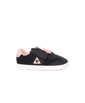 Le Coq Sportif Tacleone Animal Face Girl Hook & Loop Entrenadores de niños negros 1610496