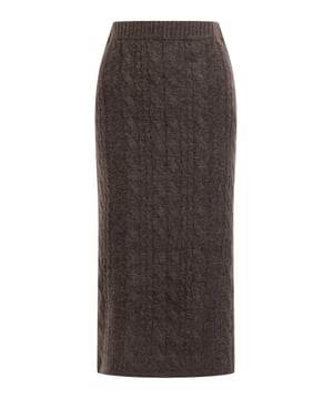 kein Futter/no lining, keine Füllung  Für ein selbstbewusstes Outfit ist dieser Midirock von DreiMaster Vintage wie gemacht. Die softe Garnmischung und das lässige Knit-Design mit Zopfstrickmuster verleihen dem gerade geschnittenen Rock einen winterlich-lässigen Look mit stilvollem Charme. Der elastische Bund und der Gehschlitz sorgen für optimalen Tragekomfort.  Strick Midirock