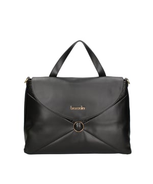 Damenhandtasche mit Magnetknopfverschluss. eine Innentasche mit Reißverschluss und eine offene. fehlende Außentaschen. im Schultergurt aus Leder. im Ledergriff. ein Innenfach. Außenmaterial: Innenmaterial: 100 % Polyester. Maße: 15,5x27x42 cm. Modeprodukt
