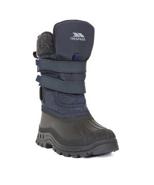 Schneestiefel für Jungen. Isoliert und warm mit Fleece gefüttert. Wasserdichte Gummi-Außensohle. Obermaterial aus wasserabweisendem Textil. Verstellbarer Riemen mit Klettverschluss. Sherpa-Fleece-Kragen. Obermaterial: Textil/Sherpa-Fleece, Innenfutter: Fleece, Laufsohle: Gummi.