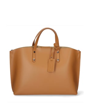 Frauenhandtasche mit einem einzigen unkarten Fach in echtem Ruga -Leder. Abnehmbare Innentasche. Italienisches Handwerksprodukt. Hergestellt in Italien