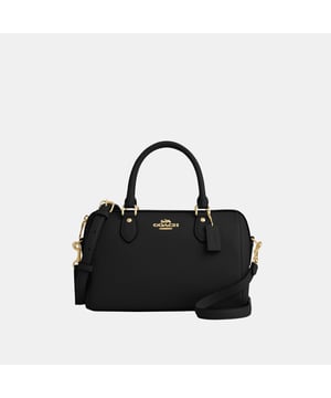 Rowan Satchel in Refined Pebbled Leather, Inside zip and multifunction pockets, Outside zip pocket,  Length: 25.50 cm,  Width: 14.00 cm,  Height: 17.00 cm