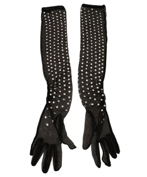 <ul>
  <li>A estrenar con etiquetas</li>
  <li>Guantes hasta el codo</li>
  <li>Fabricado en Italia</li>
  <li>Color negro con detalles del logotipo</li>
  <li>Confeccionado en algodon 100 %</li>
  <li>Artesania rara y alta</li>
</ul>