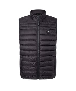 Steppweste für Herren von der Marke Pepe Jeans. Aus der Serie BALLE GILLET ohne Ärmel. Einfarbiges Modell mit Reißverschluss und seitlichen Einschubtaschen.