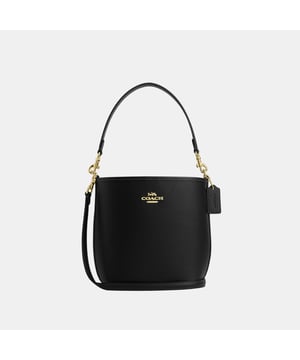 City Bucket Bag in Double Face Leather,  Length: 16.50 cm,  Width: 11.50 cm,  Height: 21.00 cm