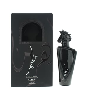 Maahir Black Edition, launched in 2019, is an Amber Spicy fragrance for both men and women by Lattafa Perfumes. Perfect for Fall and Winter, this fragrance is mostly worn during the evening. Top notes of this fragrance are Saffron, Black Pepper and Pink Pepper. Middle notes of this fragrance are Cade Oil, Labdanum, Gurjan Balsam and Rhubarb with base notes of Leather, Cedar, Patchouli, Moss, Guaiac Wood and Musk.