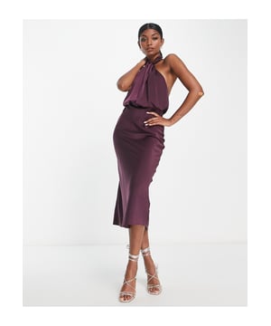 Lipsy heart print 2025 cross back midi dress
