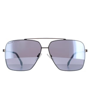 Hugo Boss Round Mens Dark Ruthenium Silver Mirror Boss 1325 / S Die Sonnenbrille ist ein modischer runder Stil, der aus Leichtmetall gefertigt ist. Das Design umfasst einen Doppelsteg, verstellbare Nasenpolster und Kunststoff-Tempelspitzen, um den Komfort für den ganztägigen Gebrauch zu gewährleisten. Das Hugo Boss-Logo befindet sich auf den schlanken Tempeln für die Authentizität der Marke.