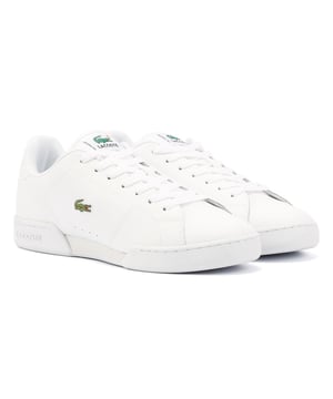 Leather upper sneaker featuring an embroidered crocodile logo on the center panel. Designed for comfort with a cushioned rubber sole for optimal support and durability.