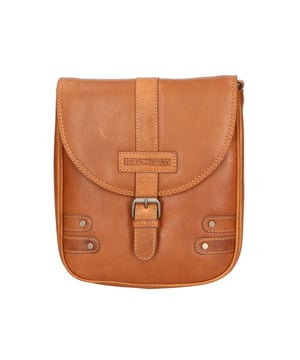 Bolsa de hombro unisex triple con pasador de cinturón -by. Craftsmanship in Gainhed Becerro.