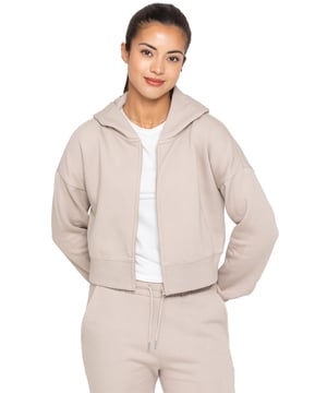 Enzo Kapuzenpulli mit Reißverschluss. Verstellbare Kordelzüge, Bündchen an den Handgelenken. Gebürstete Innenseite aus Fleece. Gekürzte Passform für Freizeitkleidung. 50% Baumwolle, 50% Polyester. Maschinenwaschbar