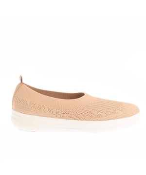 Dames Fit Flop Uberknit Slip On Ballet Pumps in tan.- Bovenwerk van textiel.- Slip on sluiting.- Superlichte flexibele demping.- Anatomicush Technology.- Slipvaste rubberen buitenzool.- Ref.: H95959