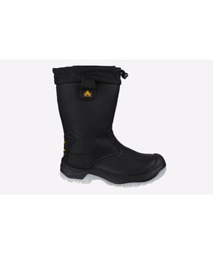 Robuste und langlebige Sicherheits-Rigger-Stiefel aus wasserabweisendem Crazy-Horse-Leder-Obermaterial, mit Stahlkappe und Zwischensohle, Kunstfellfutter, eingespritzter PU-Schutzkappe und PU/TPU-Außensohle
- Wasserabweisender Sicherheits-Rigger
- Entspricht der Sicherheitsbewertung S3
- Erfüllt die Sicherheitsstandards EN ISO 20345:2011 für Sicherheitsschuhe
- Funktionale Kordel mit leicht verstellbarem Kordelstopper
- Verhindert das Eindringen von Wassertropfen und Schmutz in den Stiefel
- Langlebige Zweidicht PU/TPU-Sohle mit PU-Bumper-Schutz
- Verstärkter Absatz
- Rutschfeste Außensohle
- Erstklassige energieabsorbierende Eigenschaften
- Schutz durch Stahlkappe und Zwischensohle