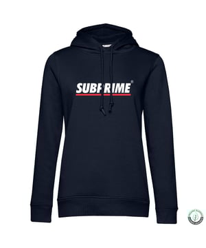 Dames hoodie van het merk Subprime. De hoodies van Subprime zijn gemaakt van 80% organisch katoen en 20% gerecycled polyester, goed voor mens en natuur! Het zachte katoen zorgt voor een heerlijk draagcomfort. De hoodie heeft een normale pasvorm.  Merk: SubprimeModelnaam: Wmn Hood StripeCategorie: dames hoodieMaterialen: organisch katoen, gerecycled polyesterKleur: navy blauw