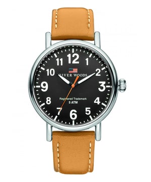 Dit River Woods Heren horloge beschikt over een Quartz binnenwerk. De kast (42 mm mm) is vervaardigd uit RVS (Zilverkleurig) en heeft een Mineraalglas. De band is Bruin Leer. Dit horloge uit de River Woods Sacramento reeks is een mooi en tijdloos geschenk. Verras jezelf of iemand anders met dit cadeau. Bovendien geniet u hierbij van 2 jaar garantie tegen alle fabricagefouten.