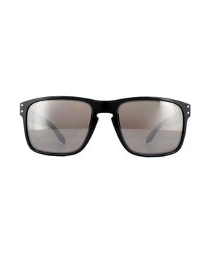Oakley zonnebril Holbrook OO9102-E1 Gepolijst zwarte prizm zwart hebben een retro-look in deze vintage stijl ontworpen door snowboard-superster Shaun White maar met de geweldige engineering en het ontwerp dat de Oakley-norm is.