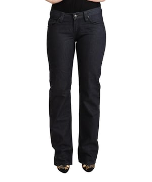 100% Authentieke EXTE Katoen Stretch Lage Taille Rechte Denim Jeans  
Lage taille rechte jeans  
Donkerblauwe kleur  
Knopen- en ritssluiting  
Logo-details  
Materiaal: 98% Katoen 2% Elastaan