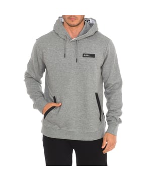 Sweatshirt Plein Sport.
 Verstellbare Kapuze mit Kordelzug, mit Markenaufdruck.
 Markeninsignien auf der Vorderseite.
 Kängurutasche vorne.
 Rippbündchen an Ärmeln und Bund.
 Nähte in Ton gehalten.
 Zusammenstellung: 52% Baumwolle, 48% Polyester
 Pflege:
Bei maximaler Temperatur von 30º waschen.
 Bei mittlerer Temperatur bügeln.
 Kein Bleichmittel verwenden.
 Nicht in den Trockner geben.
 Nicht chemisch reinigen.