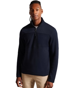 Experimenta un estilo sin esfuerzo con la Sudadera de Media Cremallera Gazine de Ted Baker. Hecha de una lujosa mezcla de algodón y con cuello alto, media cremallera y paneles texturizados sutiles, esta pieza es perfecta tanto para noches en casa como para salir. El suave algodón garantiza la máxima comodidad en días relajados, mientras que la cremallera y las mangas largas añaden un toque de refinamiento. Acepta este elegante y versátil suéter como una pieza básica en tu rotación diariaTed Size 1 = XS, 2 = S, 3 = M, 4 = L, 5 = XL, 6 = 2XL, 7 = 3XL
