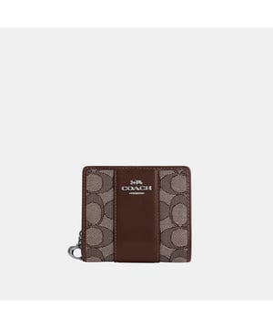 Snap Wallet in Signature Jacquard,  Length: 10.50,  Width: 3.00,  Height: 9.00