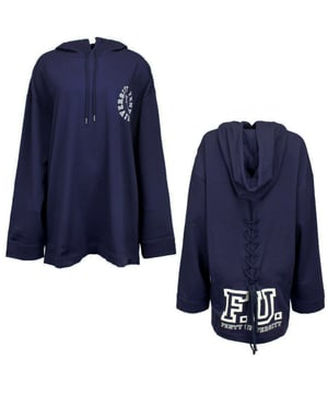 Puma Fenty X Rihanna Langarm zurück -Schnürung Hoodie Sweatshirt - Frauen