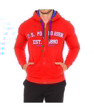 Sudadera con capucha y cremallera U.S. POLO ASSN.
Cuello redondo con capucha.
Capucha ajustable mediante cordones.
Cierre de cremallera en el frontal.
Bordado de la marca en la parte delantera.
Dos bolsillos abiertos en el frontal.
Puños y cinturilla con acabado acanalado.
Costuras vistas a tono.
 Composición: 100% Algodón
 Cuidados:
Lavar a temperatura máxima 30º.
Planchar a baja temperatura. 
No usar lejía.
No usar secadora.
No lavar en seco.