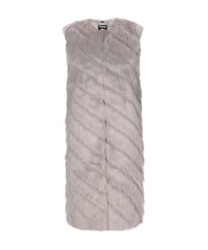Diese ärmellose Weste ist ein unverzichtbares Must-have für Ihre Garderobe und bietet sowohl Stil als auch Wärme. Mit ihrer flauschigen und pelzigen Textur vermittelt sie pure Gemütlichkeit. Der gerade Schnitt mit einer verschließbaren Frontöffnung sorgt für eine schlichte Eleganz. Perfekt zum Überziehen über Ihre Lieblingsoutfits für einen schicken und gemütlichen Look.  Weste