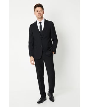 Introducing our Essential Skinny Fit Smart trousers, a must-have addition to your wardrobe. These trousers features a zip fly fastening for convenience and are designed to provide a sleek and polished look. Made with a polyester viscose blend with added stretch to ensure a cool and comfortable fit all day long. Pair these versatile trousers with matching items, perfect for any smart occasion.