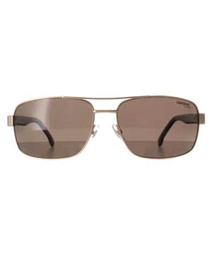 Las gafas de sol Carrera Carrera 8063/S 0OZ SP doradas con havana bronce polarizadas son una montura rectangular elegante fabricada con materiales de alta calidad, que garantizan durabilidad y una comodidad ligera. DiseÃ±adas pensando en el aventurero moderno, las 8063/S ofrecen una protecciÃ³n UV excepcional. El icÃ³nico logotipo Carrera en las patillas aÃ±ade un toque de sofisticaciÃ³n deportiva, haciendo de estas gafas de sol un accesorio versÃ¡til para cualquier ocasiÃ³n.
